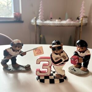 Good Ole Bears x NASCAR x Dale Earnhardt set of 3 vintage figurines Motorsport
